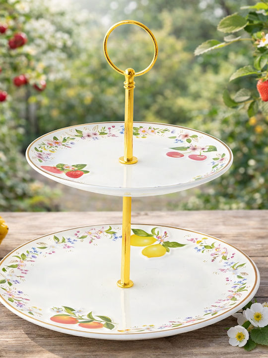 Marva Marva Dessert Turm Ständer & Tabletts Etagere Für Vorspeisen Aus Weißem Porzellan