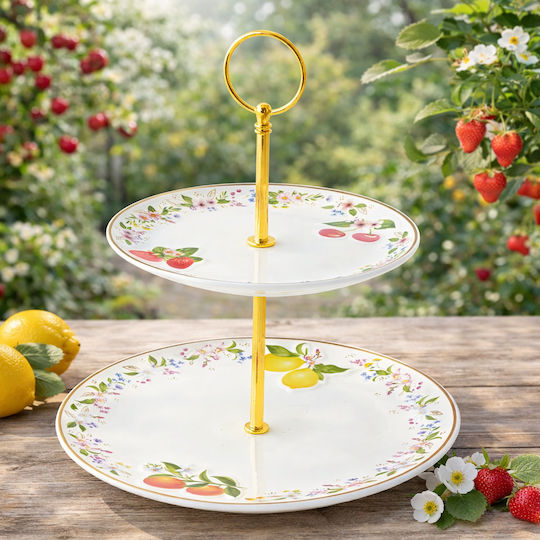 Marva Marva Dessert Tower Stand from White Porcelain