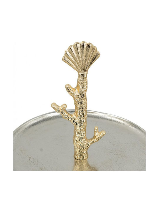 Artekko Metallic Tiered Appetizer Stand 2 Tiers Gold P29xL29xH45.7cm