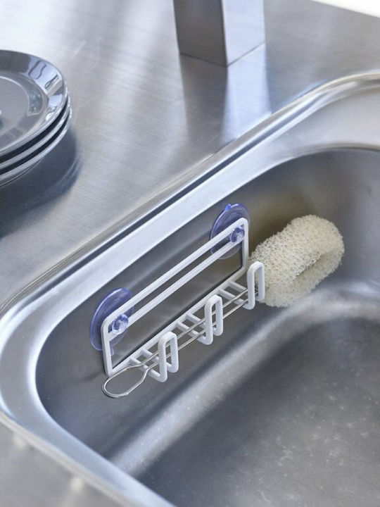 Yamazaki Yamazaki Metal Sponge Holder White 16x5.5cm