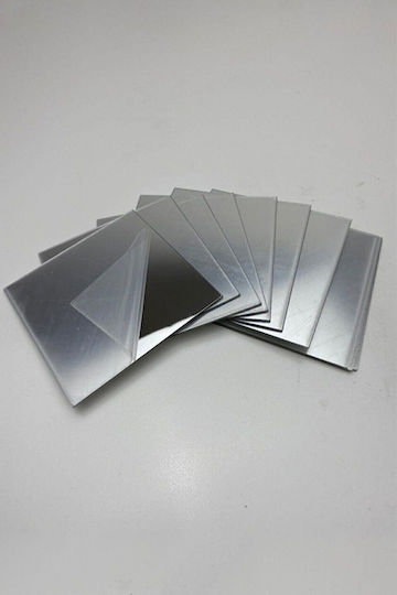 Stewehome Decorative Wall Mirror Sticker 4 Pieces Silver 15x15 Cm