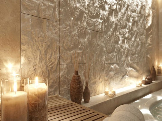 3D Wall Panels with Glue Beige 60x120cm
