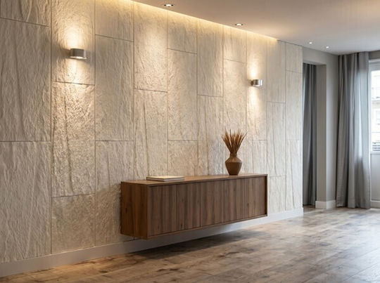 3D Wall Panel with Glue Gray 60x120cm