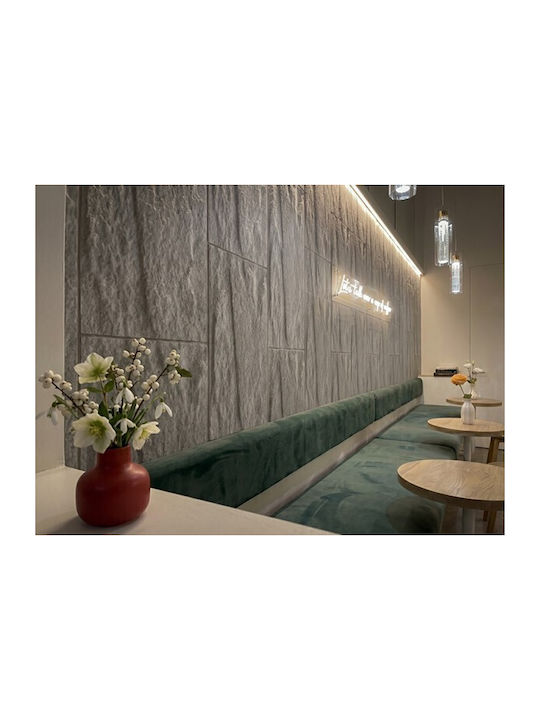 3D Wandpaneele mit Kleber Graue 60x120cm