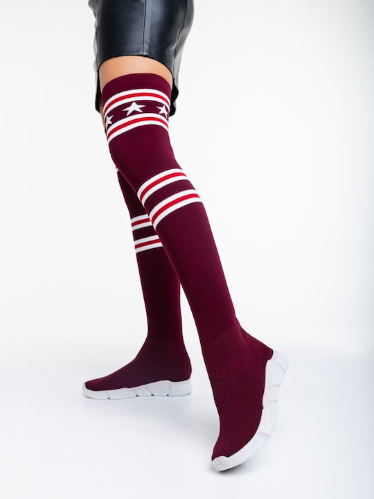 Cizme Dama Burgundy