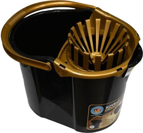 Et Plast Mop Bucket with Wheels Plastic Capacity 20lt Black