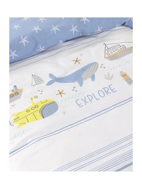 Nima Sea Kids Pillowcase Made of 100% Cotton Multicolour