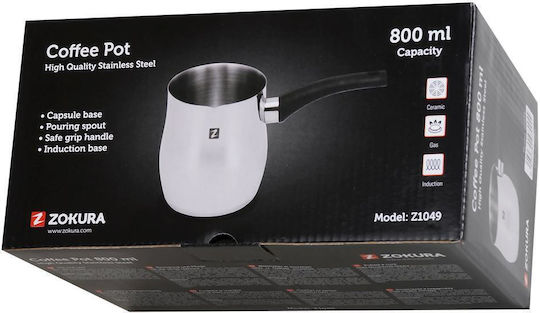 Zokura Cafetiere Din Oțel Inoxidabil Gri 800ml