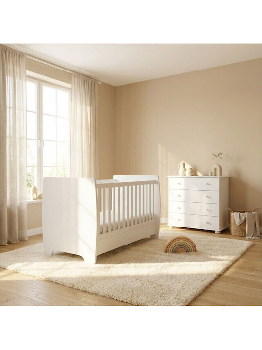 Asterias Bebe Patut Polimorf Evelina Alb