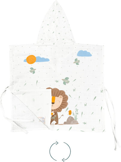 Stewehome Kinder Strandponcho 100% Baumwolle Tierisches Muster · Ste-025539-v53943