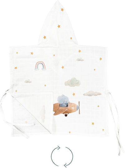 SteweHome Kinder Strandponcho Baumwolle Muslina