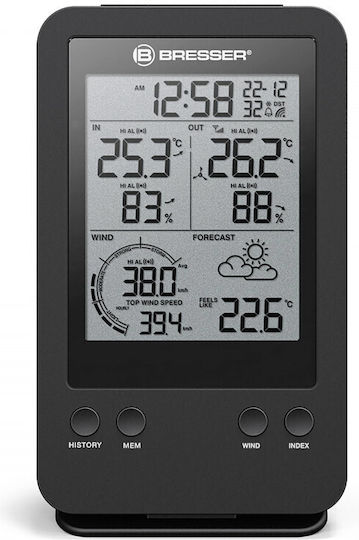 Bresser 3-in-1 Professional 7002531 Ασύρματος Μετεωρολογικός Σταθμός Ψηφιακός Επιτραπέζιος Μαύρος