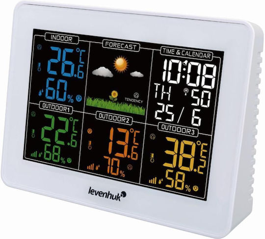 Levenhuk Wezzer Plus LP60 78896 Ασύρματος Μετεωρολογικός Σταθμός Ψηφιακός Επιτραπέζιος Λευκός