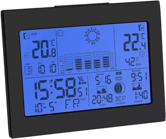 TFA Horizon Wireless Digital Weather Station Wall Mounted / Tabletop Black