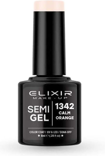 Elixir Полутраен Лак За Нокти 1342 Calm Orange 8ml