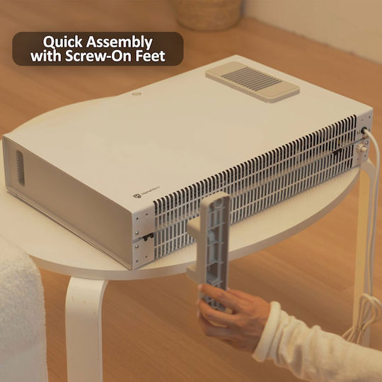 HomeVero Θερμοπομπός Δαπέδου 2000W με Ηλεκτρονικό Θερμοστάτη 58x41cm Λευκός