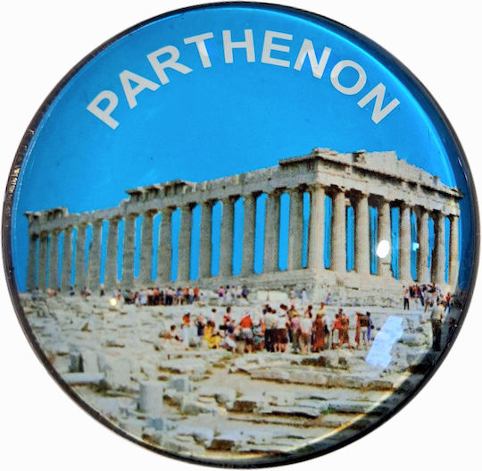 Glass Magnet 34mm Parthenon Landscape2