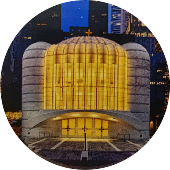 Glass Magnet 34mm Saint Nicholas Church Entrance