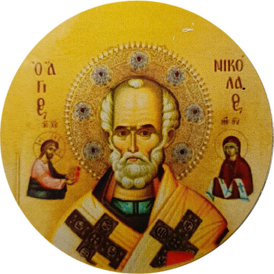 Glass Magnet 34mm Saint Nicholas B