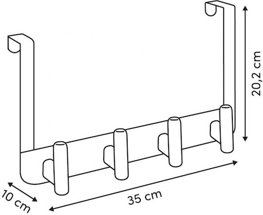 Стенна Закачалка За Врата Бежова 35x20.2x10см