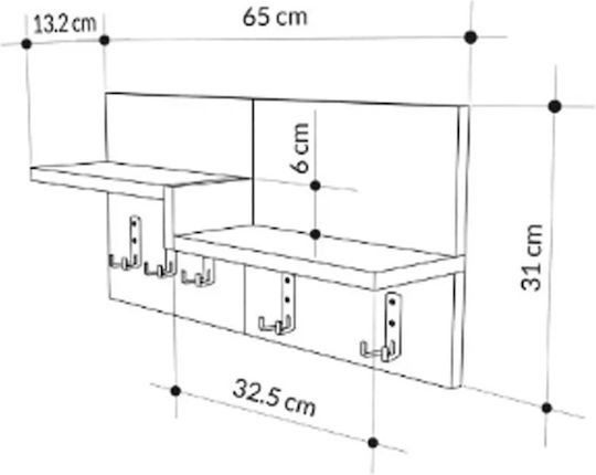 Freebox Ξύλινη 65x13.2x31cm