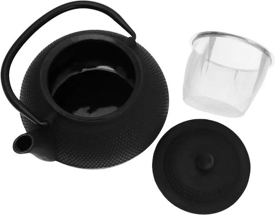 KING Hoff Teapot with Filter Cast Iron Black 850ml