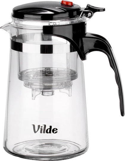 Orion Ceainic cu Filtru Sticlă Negru 680ml