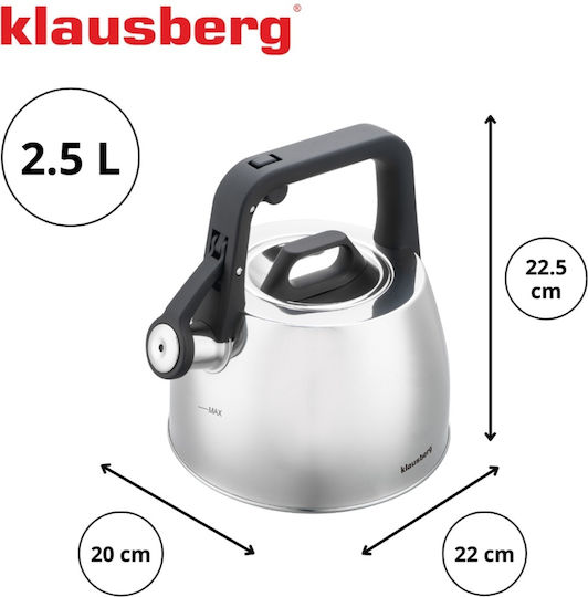 Klausberg Βραστήρας Ανοξείδωτος Γκρι 2500ml