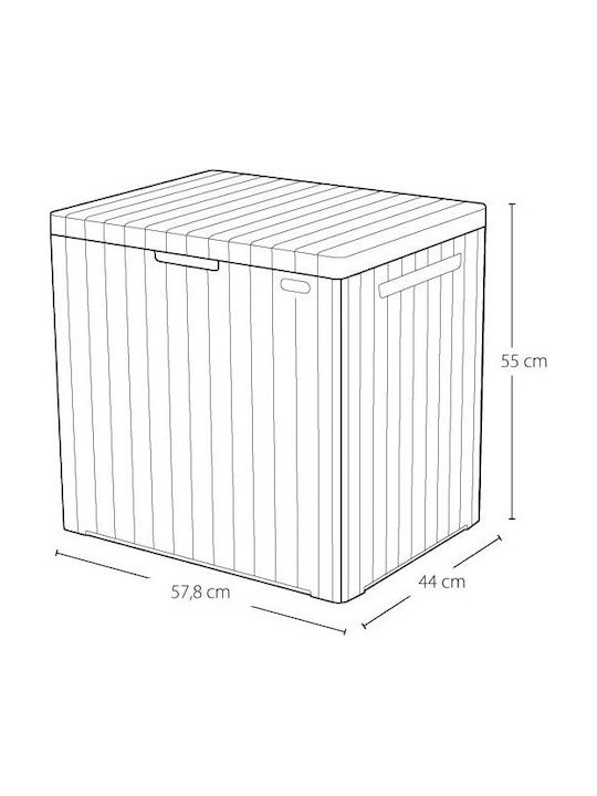 Keter Outdoor Storage Box 110lt Gray L58xW44xH55cm