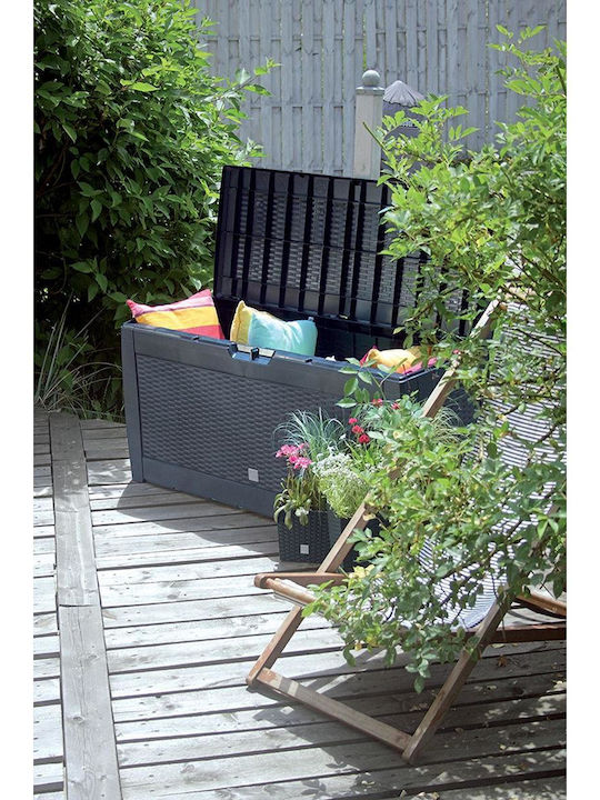 Prosperplast Außenlagerbox Plus Umbra Kunststoff 290Es Braun L114xB47xH59.4cm