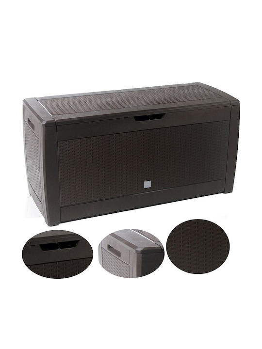 Prosperplast Außenlagerbox Plus Umbra Kunststoff 290Es Braun L114xB47xH59.4cm