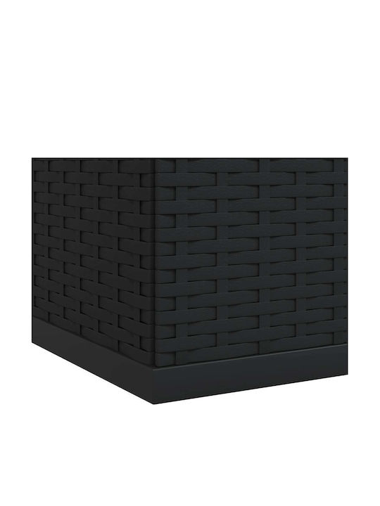 vidaXL Außenlagerbox Rattan Black L100xB97.5xH104cm