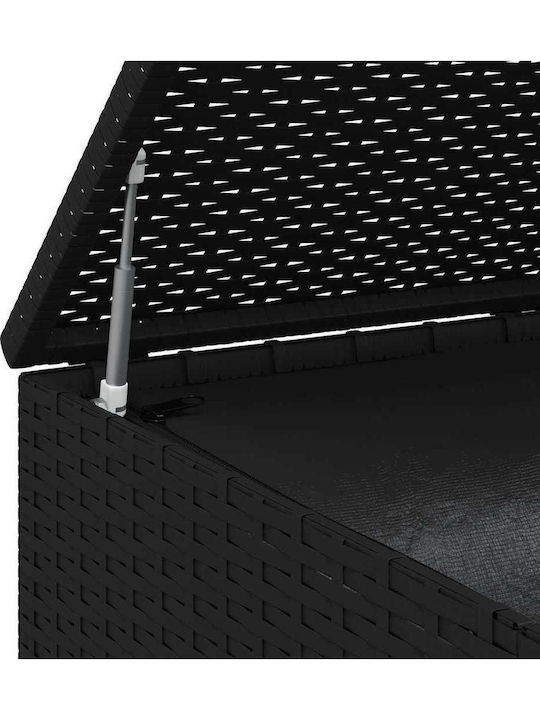 vidaXL Außenlagerbox Rattan Black L100xB97.5xH104cm