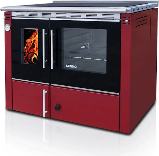 Senko C-35 Metalic Soba pe lemne Cuptor pe lemne cu Cuptor 35kW Gri