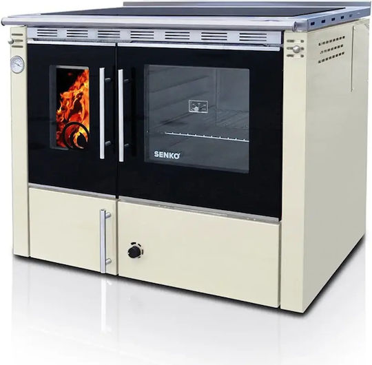Senko C-35 Metalic Soba pe lemne Cuptor pe lemne cu Cuptor 35kW Gri