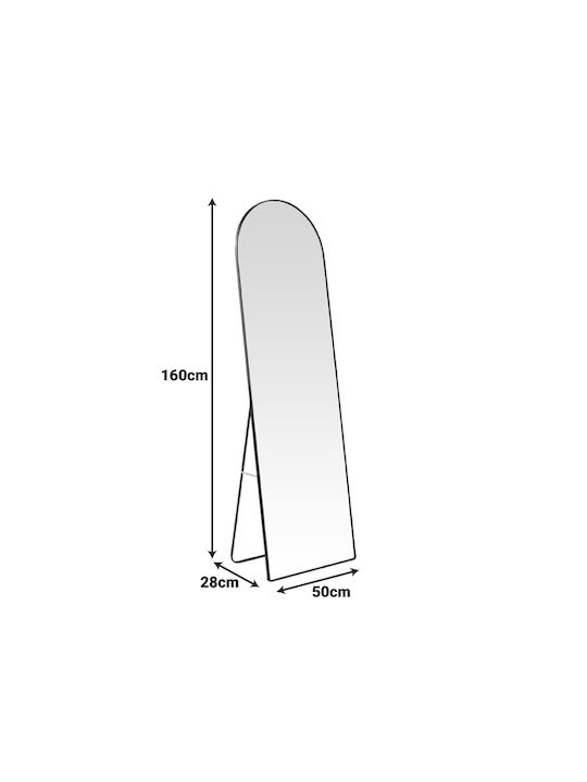 Pakketo Plaza I Καθρέπτης με Χρυσό Μεταλλικό Πλαίσιο 160x50cm