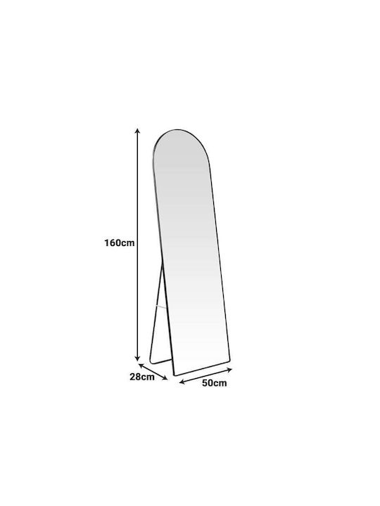Pakketo Plaza I Καθρέπτης με Χρυσό Μεταλλικό Πλαίσιο 160x50cm