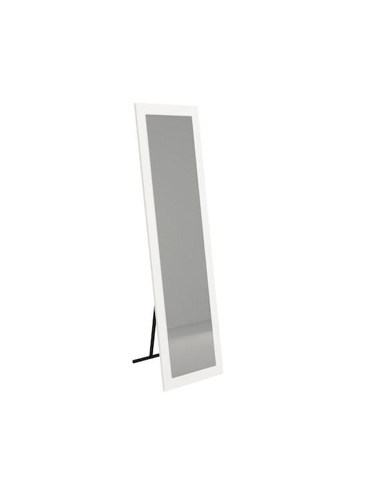 Megapap Καθρέπτης με Λευκό Ξύλινο Πλαίσιο 150x40cm