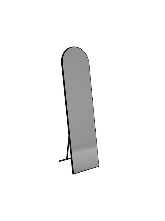 Megapap Καθρέπτης Οβάλ με Μαύρο Ξύλινο Πλαίσιο 150x40cm