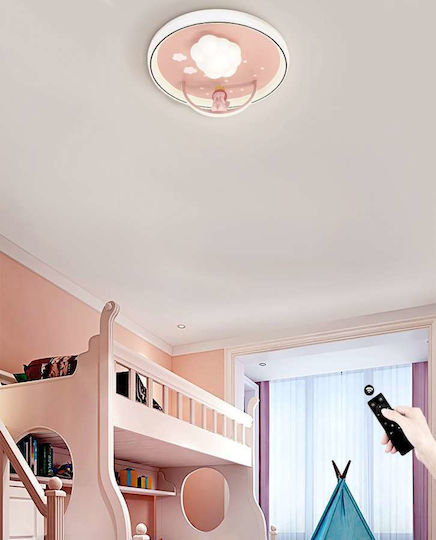 Atman Einfaches Licht Kinderdeckenleuchte Deckenleuchte montieren 79W mit Fassung E27 Rosa 48cm