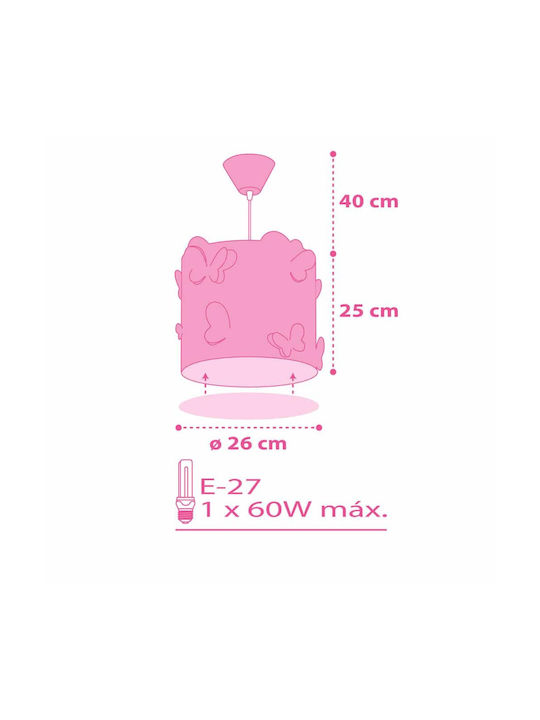 Ango Butterfly Einfaches Licht Kinderdeckenleuchte Deckenleuchte 23W mit Fassung E27 Weiß 26x25cm