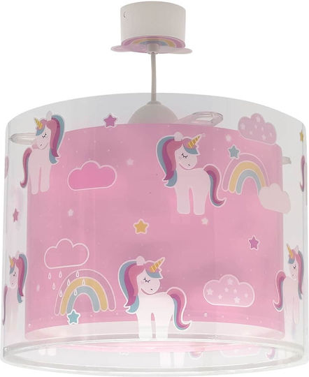 Ango Unicorns Μονόφωτο Παιδικό Φωτιστικό Κρεμαστό 15W με Υποδοχή E27 Ροζ