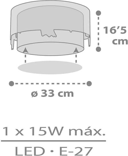 Ango Loving Deer Einfaches Licht Kinderzimmer-Deckenleuchte Deckenleuchte montieren 15W mit E27-Fassung Türkis