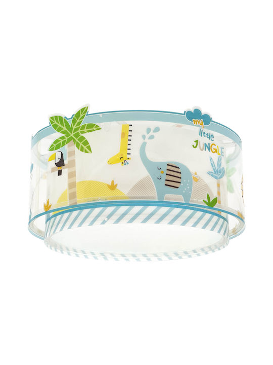 Ango My Little Jungle Einfaches Licht Kinderzimmer-Deckenleuchte 15W mit E27-Fassung Türkis