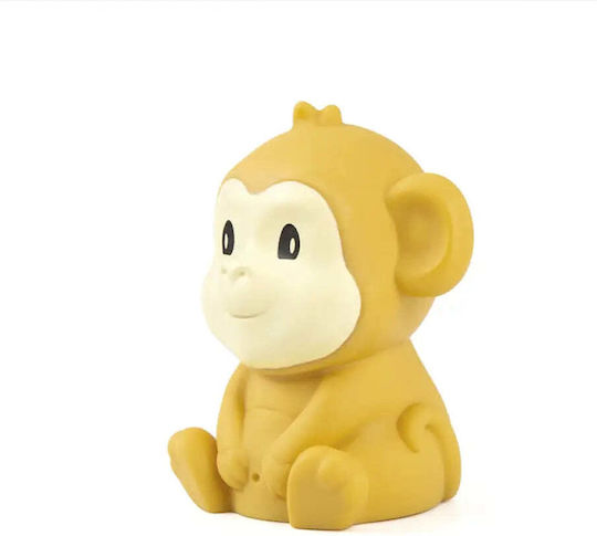 Dhink Lămpă De Veghe Pentru Copii Led Monkey Cu Baterii Galbenă