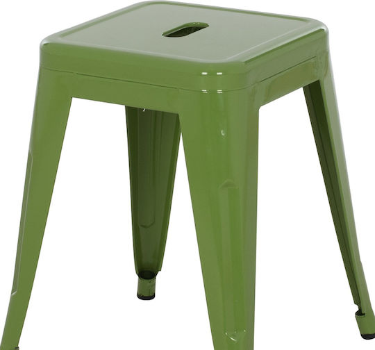 Μεταλλικό Σκαμνάκι Εξωτερικού Χώρου Light Olive Green 39x39x46cm