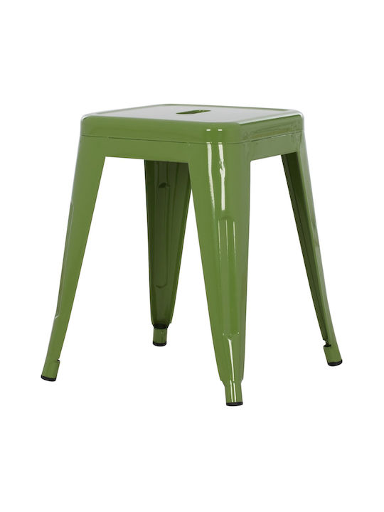 Metallisches Gartenhocker Außenbereich Light Olive Green 39x39x46cm