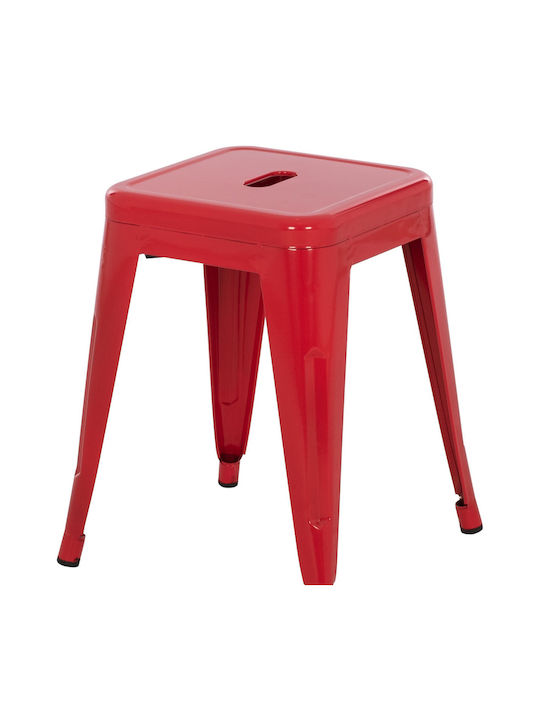 Metallischer Gartenhocker Rote 39x39x46cm