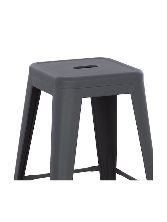 Scaun Metalic Bar De Grădină Gri 43x43x67cm