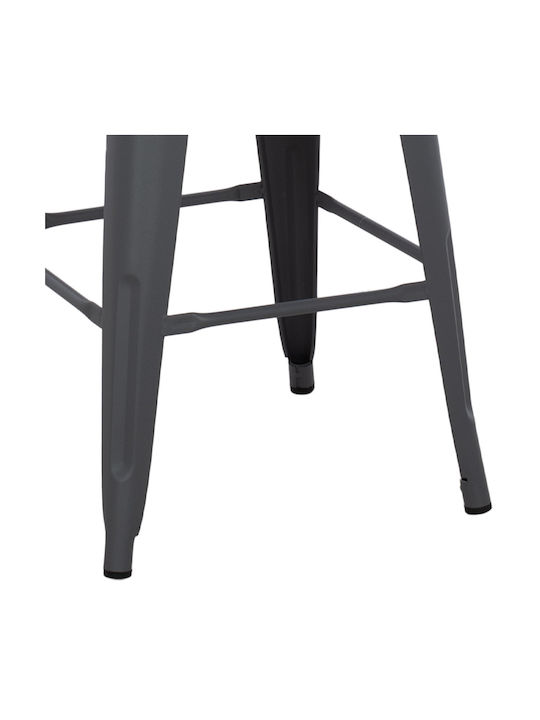 Scaun Metalic Bar De Grădină Gri 43x43x67cm